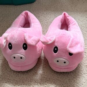Cute Pink Piggy Kids Slippers